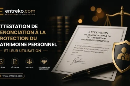 Attestation de renonciation à la protection du patrimoine personnel