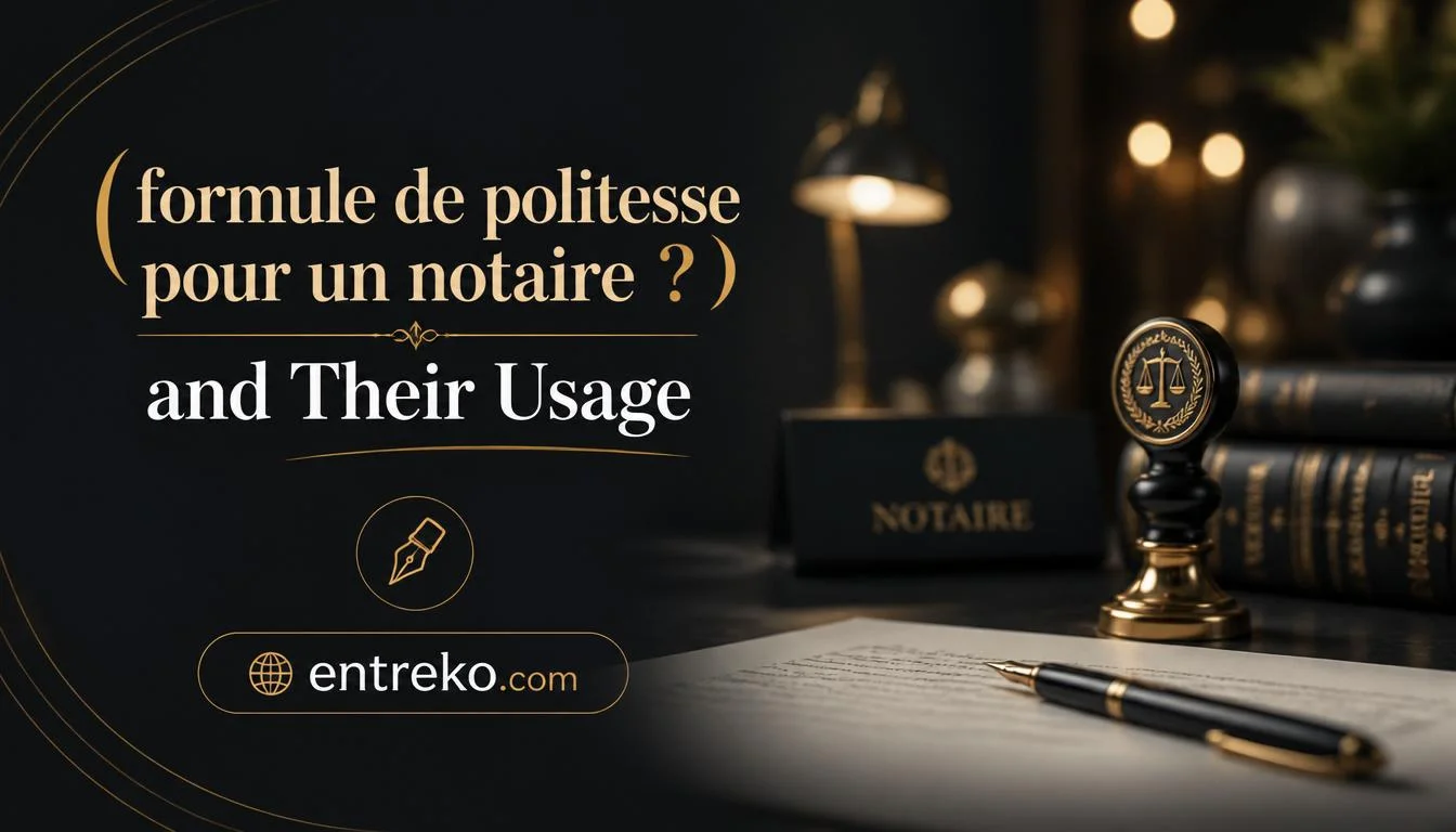 formule de politesse pour un notaire ?
